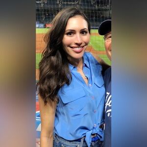 Equipment Light Blue Silk Sleeveless Button-Down